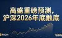 高盛重磅预测，沪深2026年底触底