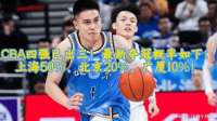 CBA四强已出三！最新夺冠概率如下：上海50%、北京20%、广厦10%！