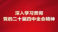 深入学习贯彻党的二十届四中全会精神